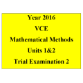 VCE Mathematical Methods Units 1 and 2 - Exam 2 (VCAA approved technology)